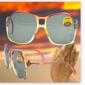 Zeiss Vintage Retro Yellow Orange Sunglasses